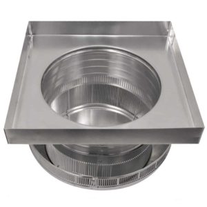 Roof Louver for Air Intake - Pop Vent with Curb Mount Flange PV-12-C4-CMF-bottom view
